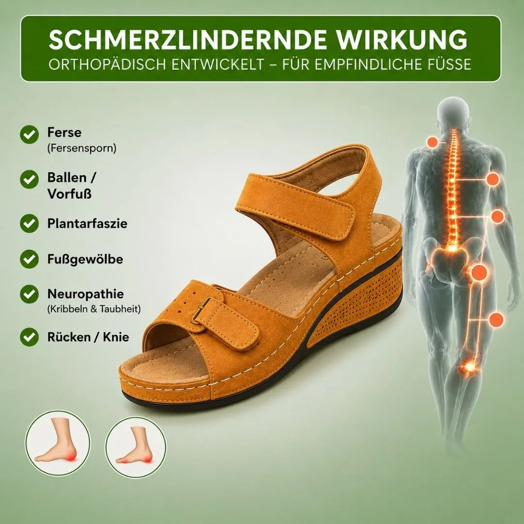 Orthopädische Komfort-Sandalen | Ergonomisches Fußbett · Rutschfest · Federleicht