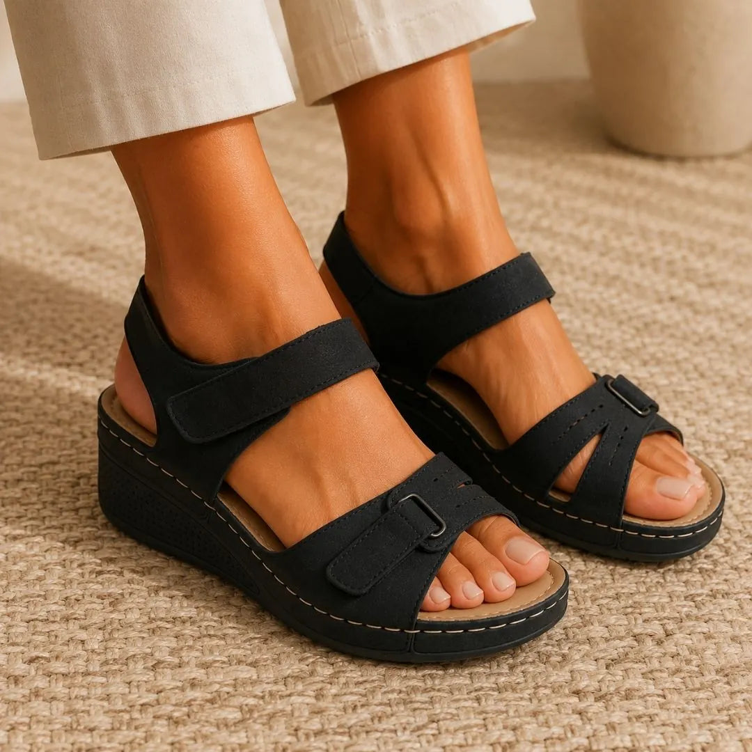 Orthopädische Komfort-Sandalen | Ergonomisches Fußbett · Rutschfest · Federleicht