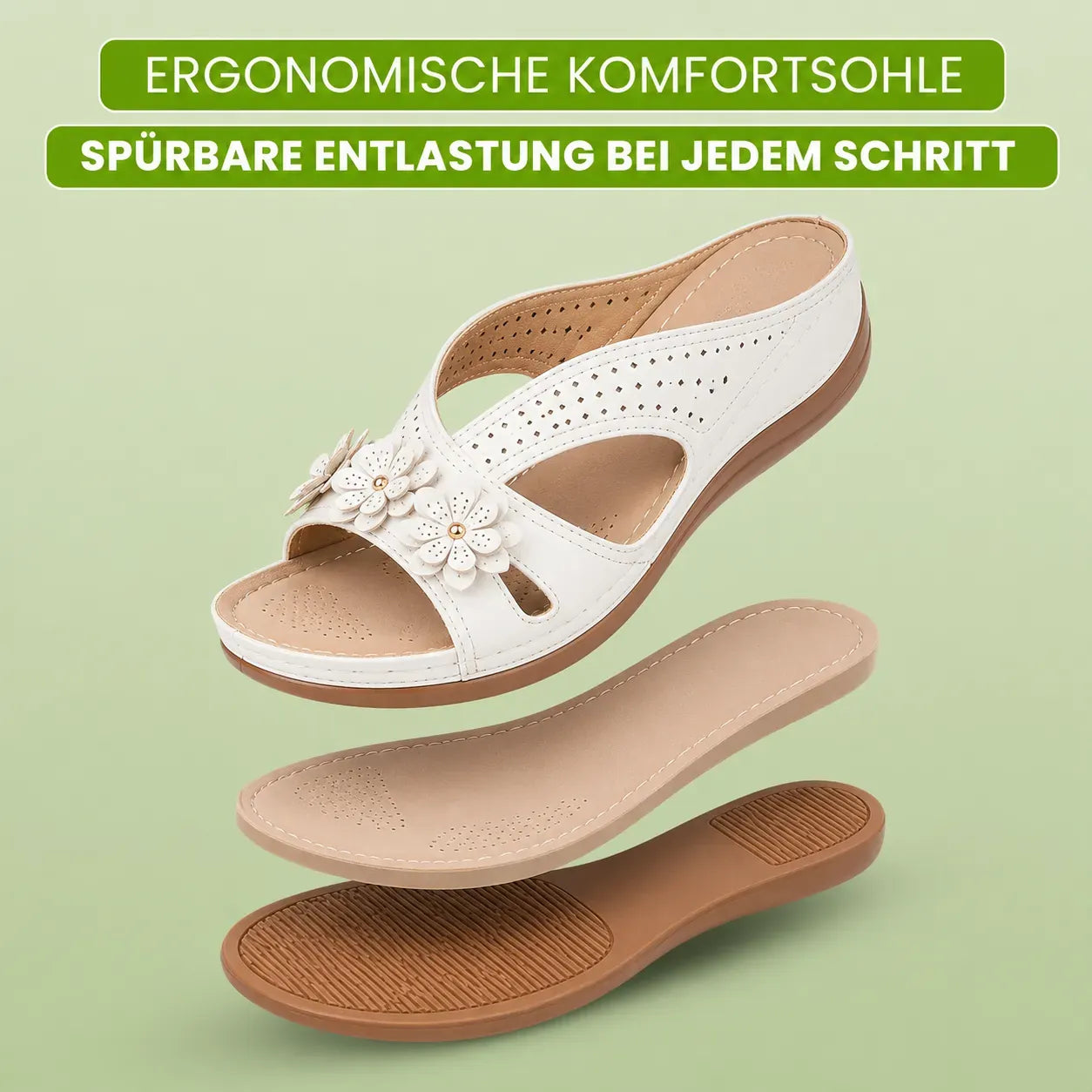 Orthopädische Damen-Komfortsandalen | Ergonomisches Fußbett · Leicht